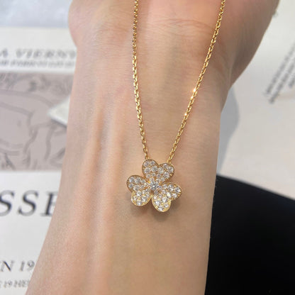 [WZQ]FLOWER DIAMOND NECKLACE