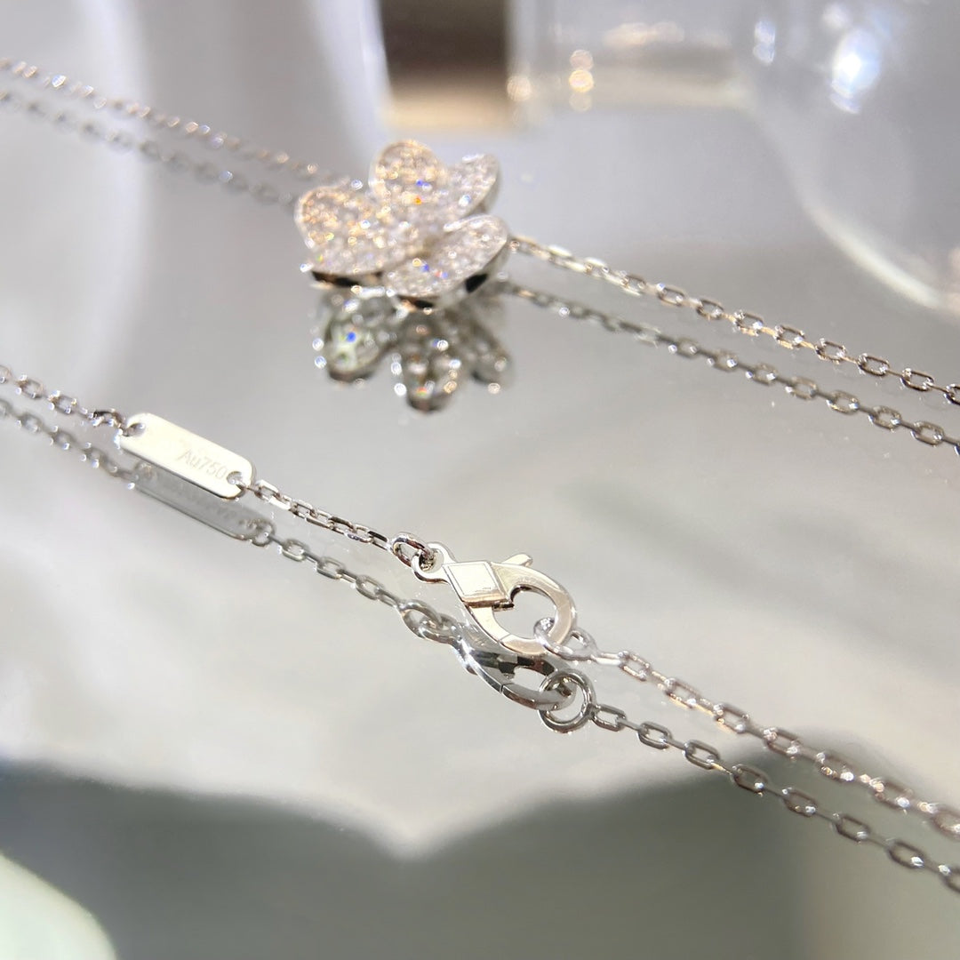 [WZQ]FLOWER DIAMOND NECKLACE