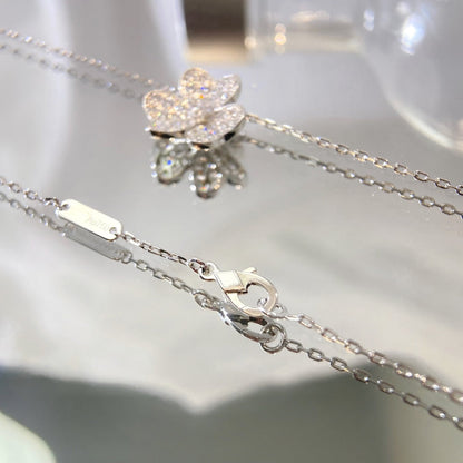 [WZQ]FLOWER DIAMOND NECKLACE