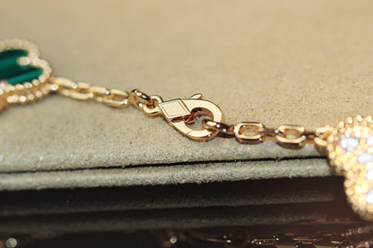 [WZQ]CLOVER 20 MOTIFS ONYX ROSE GOLD