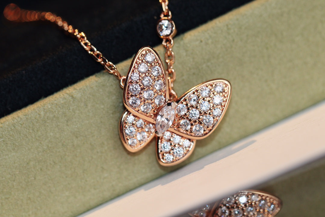 [WZQ]BUTTERFLY DIAMOND NECKLACE