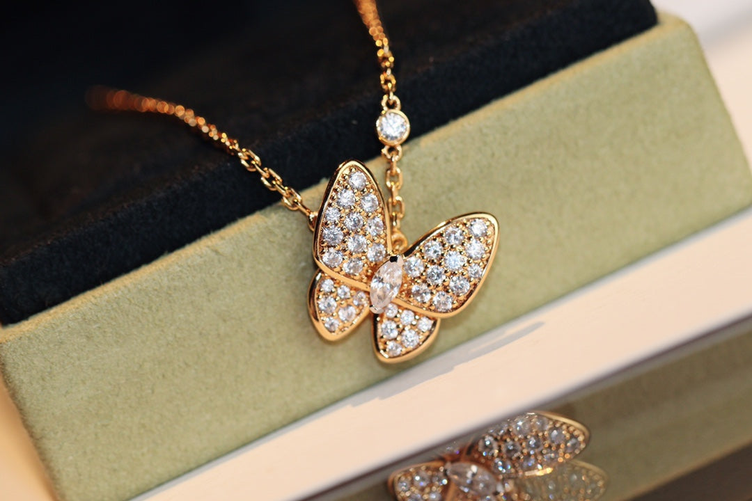 [WZQ]BUTTERFLY DIAMOND NECKLACE