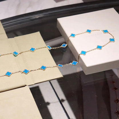 [WZQ]CLOVER 20 MOTIFS TURQUOISE GOLD