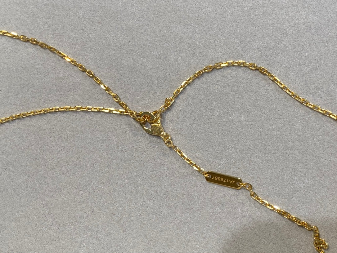 [WZQ]CLOVER 25MM NECKLACE GOLD CARNELIAN