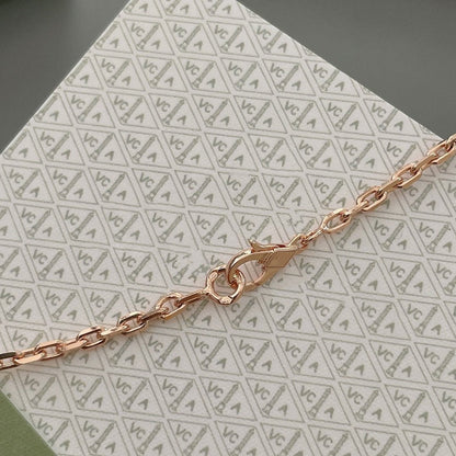 [WZQ]LUCKY SPRING 15 MOTIFS ROSE GOLD NECKLACE