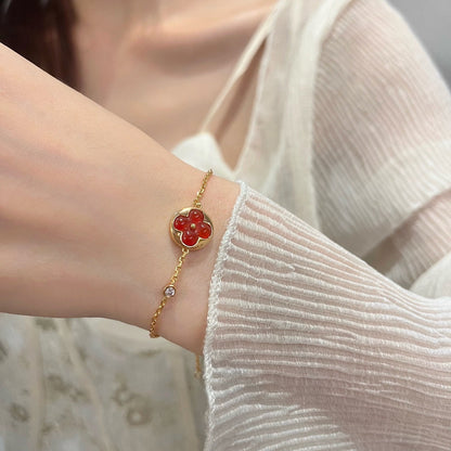 [WZQ]SUN PEDANT CARNELIAN BRACELET