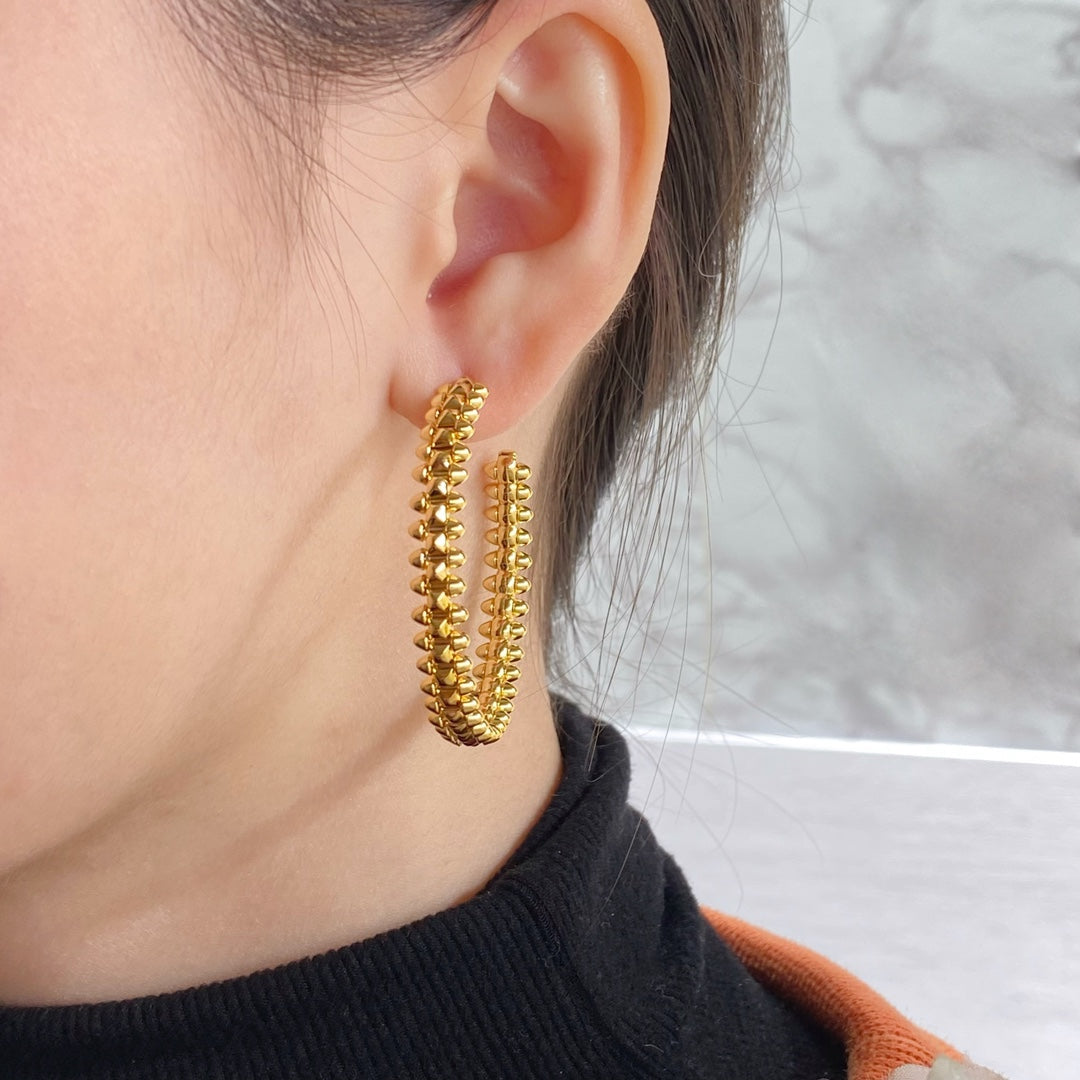 [WZQ]CLASH HOOP EARRINGS