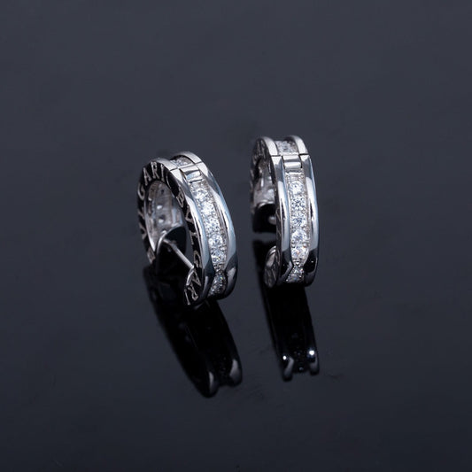 [WZQ]ZERO 1 MINI SILVER DIAMOND EARRINGS