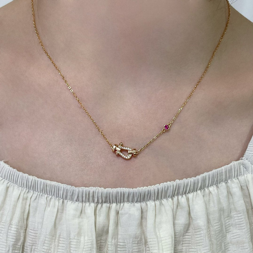 [WZQ]FORCE 10 DIAMOND PINK GOLD NECKLACE