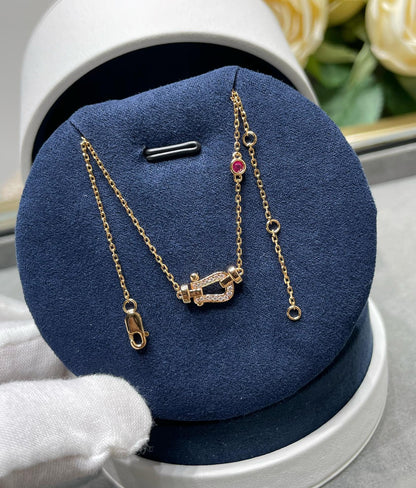 [WZQ]FORCE 10 DIAMOND PINK GOLD NECKLACE