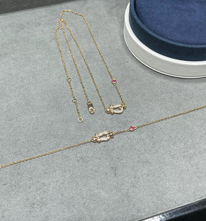 [WZQ]FORCE 10 DIAMOND PINK GOLD NECKLACE