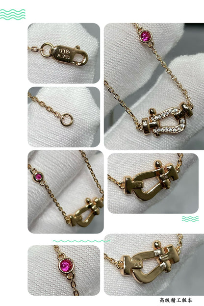 [WZQ]FORCE 10 DIAMOND PINK GOLD NECKLACE