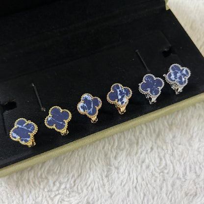 [WZQ]CLOVER PIETERSITE MEDIUM STUD EARRINGS