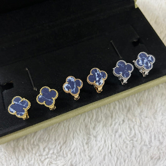 [WZQ]CLOVER PIETERSITE MEDIUM STUD EARRINGS