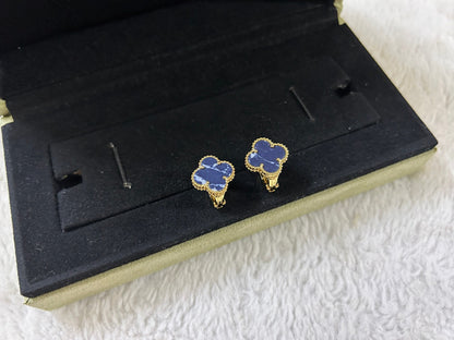 [WZQ]CLOVER PIETERSITE MEDIUM STUD EARRINGS