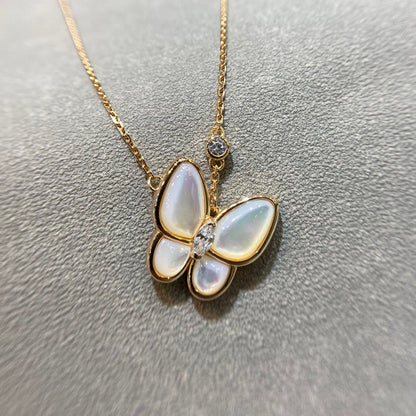 [WZQ]BUTTERFLY MOP DIAMOND NECKLACE