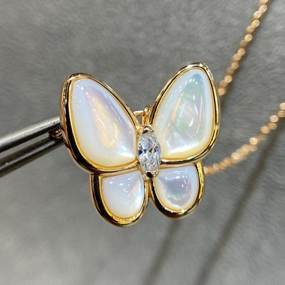 [WZQ]BUTTERFLY MOP DIAMOND NECKLACE