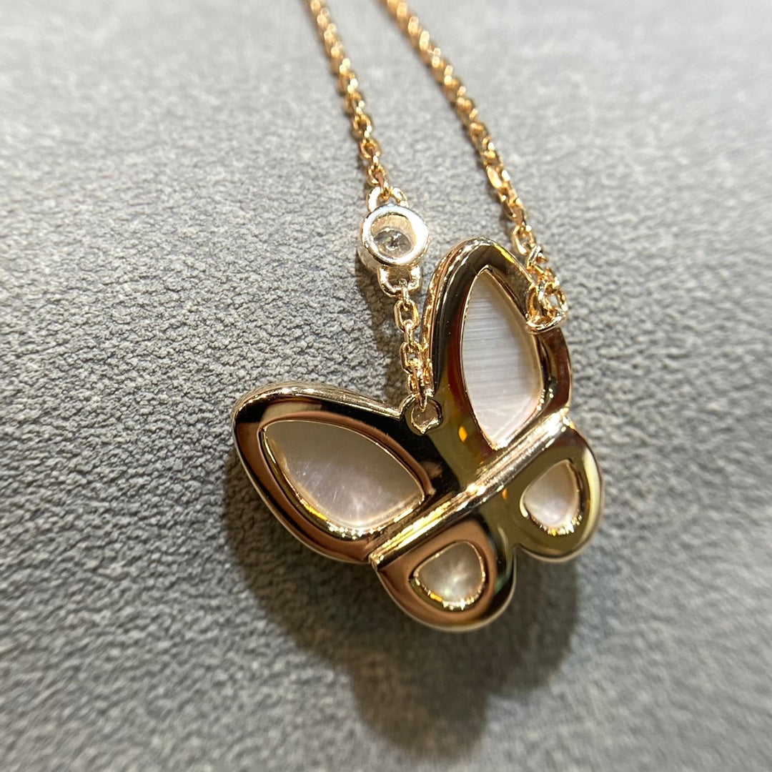 [WZQ]BUTTERFLY MOP DIAMOND NECKLACE