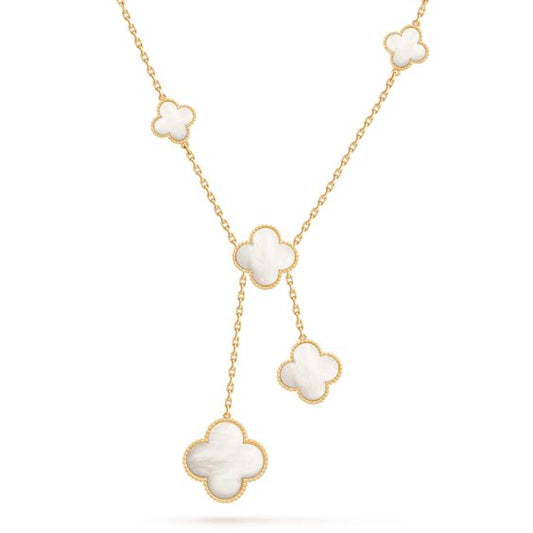 [WZQ]CLOVER MOTHER OF PEARL NECKLACE 6 MOTIF