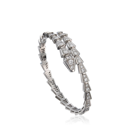 [WZQ]SERPENTI BRACELET 6MM SILVER DIAMOND