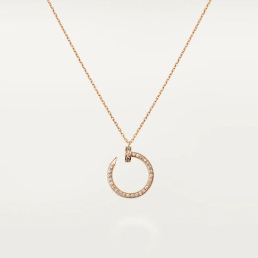 [WZQ]JUSTE NECKLACE PINK GOLD DIAMONDS