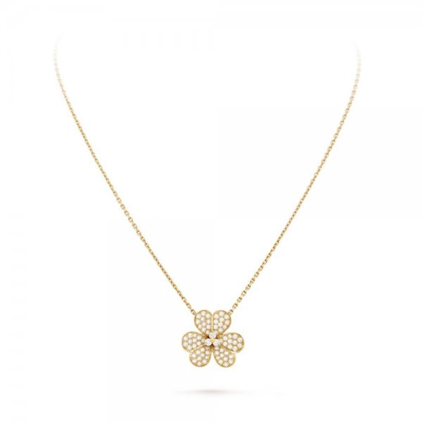 [WZQ]FLOWER DIAMOND NECKLACE