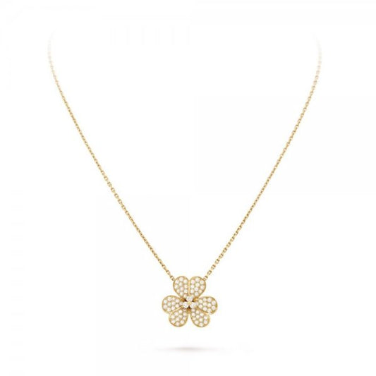 [WZQ]FLOWER DIAMOND NECKLACE