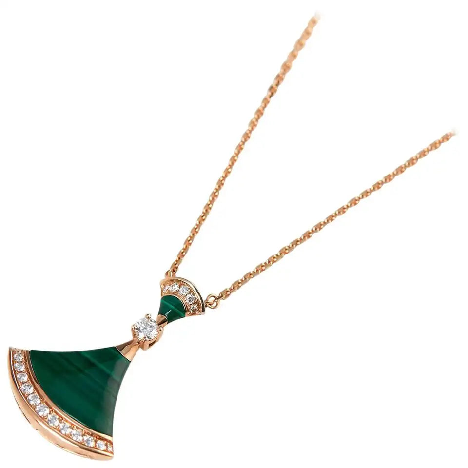 [WZQ]DREAM NECKLACE MALACHITE DIAMOND