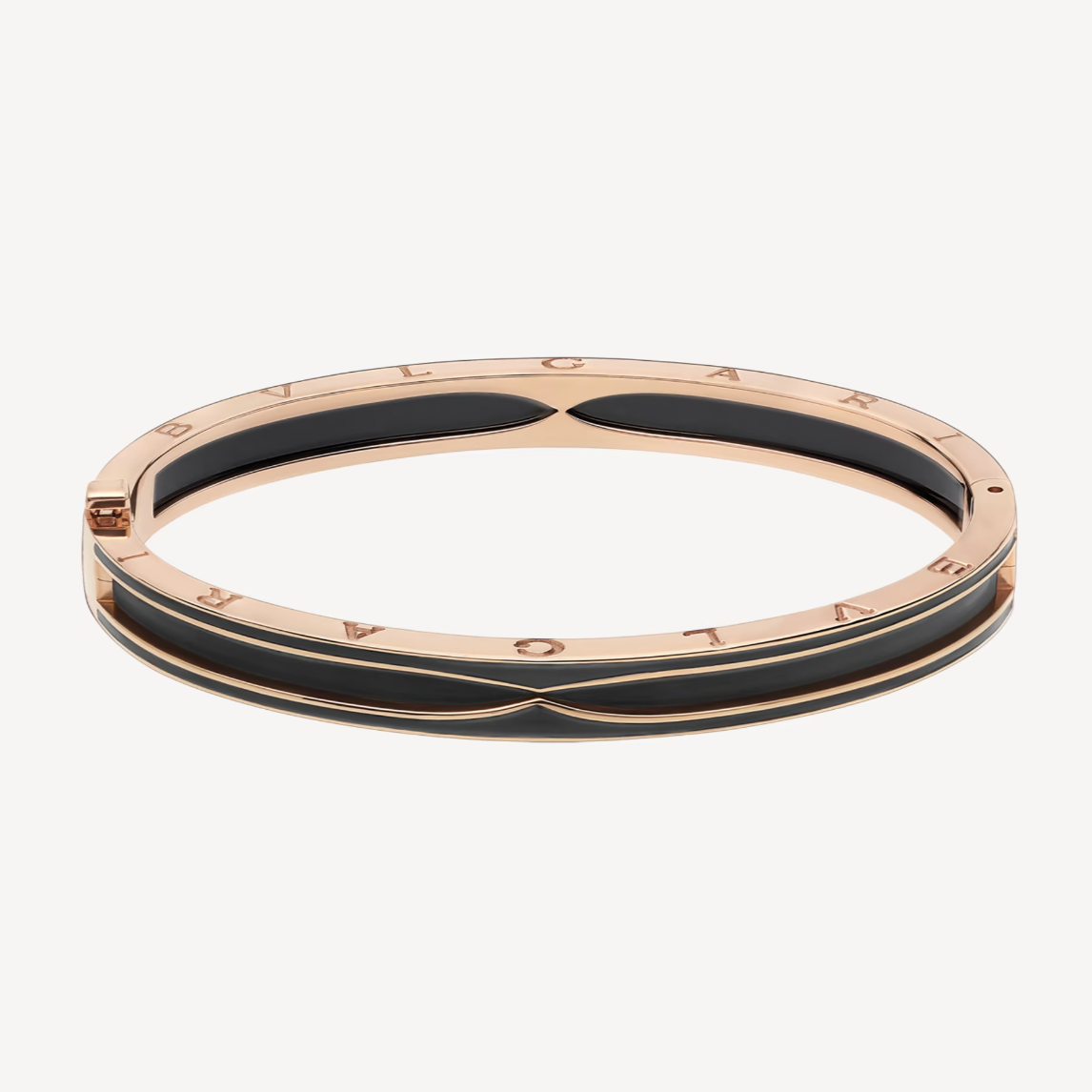 [WZQ]ZERO 1 PINK GOLD WITH MATTE BLACK CERAMIC BRACELET