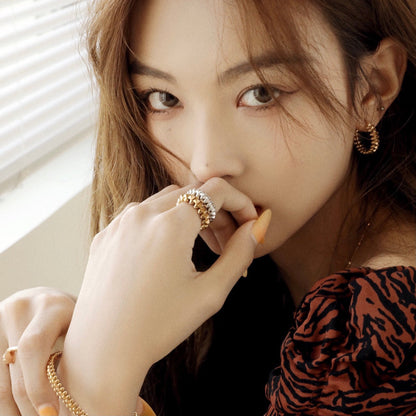 [WZQ]CLASH SMALL HOOP EARRINGS