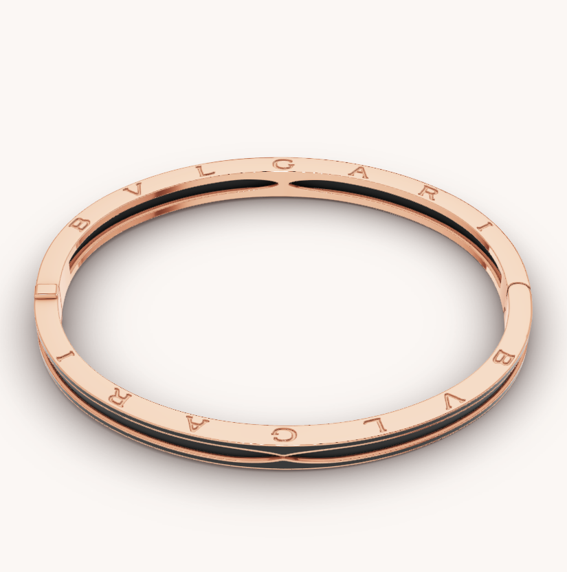 [WZQ]ZERO 1 PINK GOLD WITH MATTE BLACK CERAMIC BRACELET