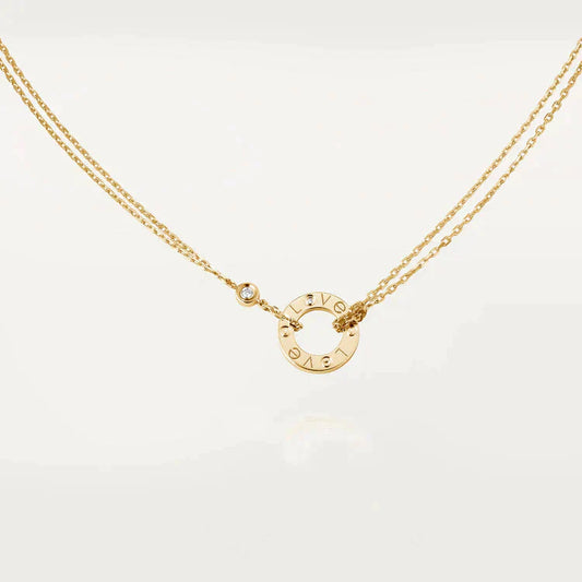 [WZQ]LOVE NECKLACE 16MM 2 DIAMONDS