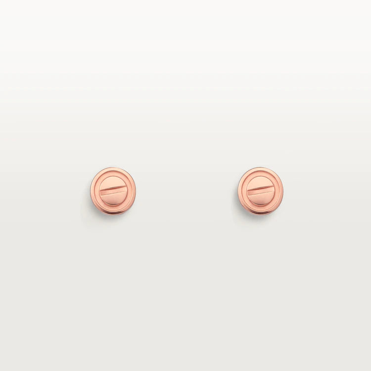 [WZQ]LOVE EARRINGS PINK GOLD 10MM