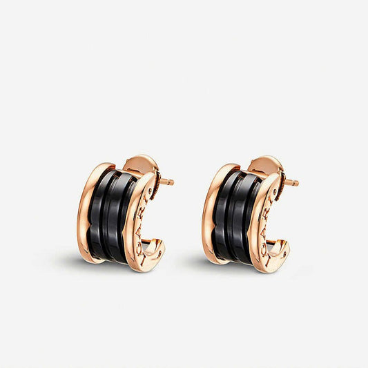[WZQ]ZERO 1 PINK GOLD CERAMIC EARRINGS