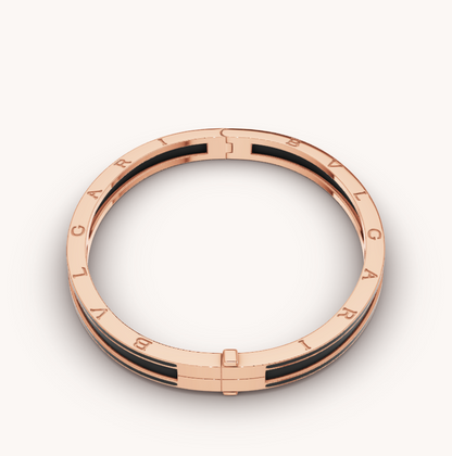 [WZQ]ZERO 1 PINK GOLD WITH MATTE BLACK CERAMIC BRACELET