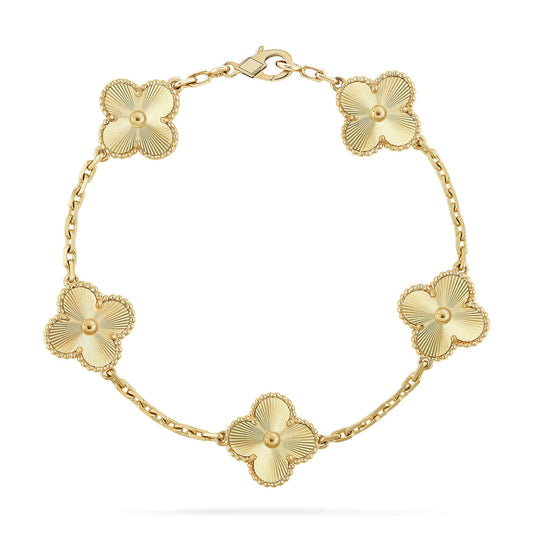 [WZQ]CLOVER 5 FLOWERS LASER BRACELET