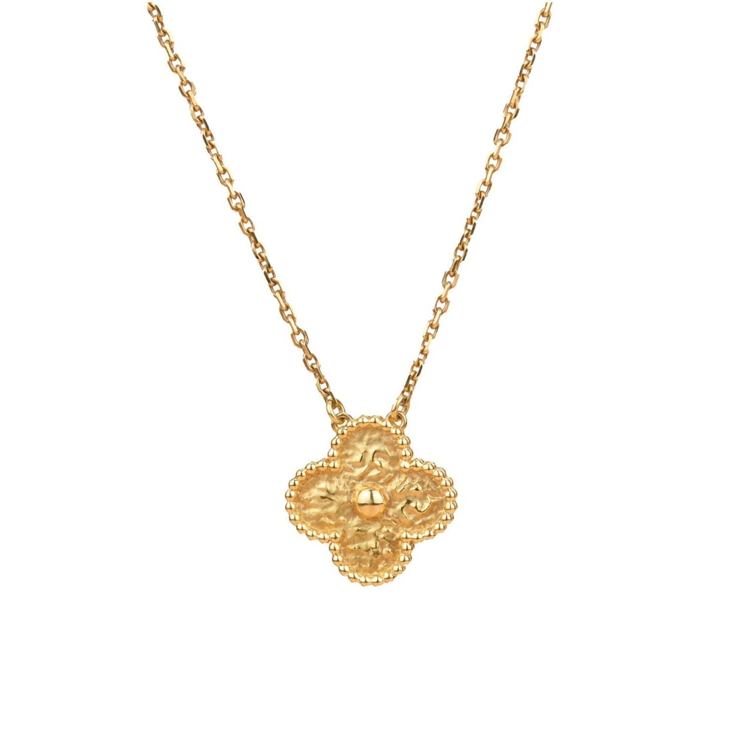 [WZQ]CLOVER 15MM  BRONZING NECKLACE