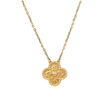 [WZQ]CLOVER 15MM  BRONZING NECKLACE