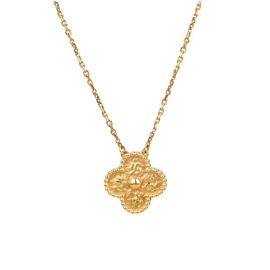 [WZQ]CLOVER 15MM  BRONZING NECKLACE