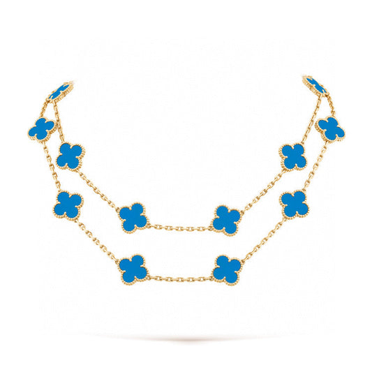 [WZQ]CLOVER 20 MOTIFS TURQUOISE GOLD