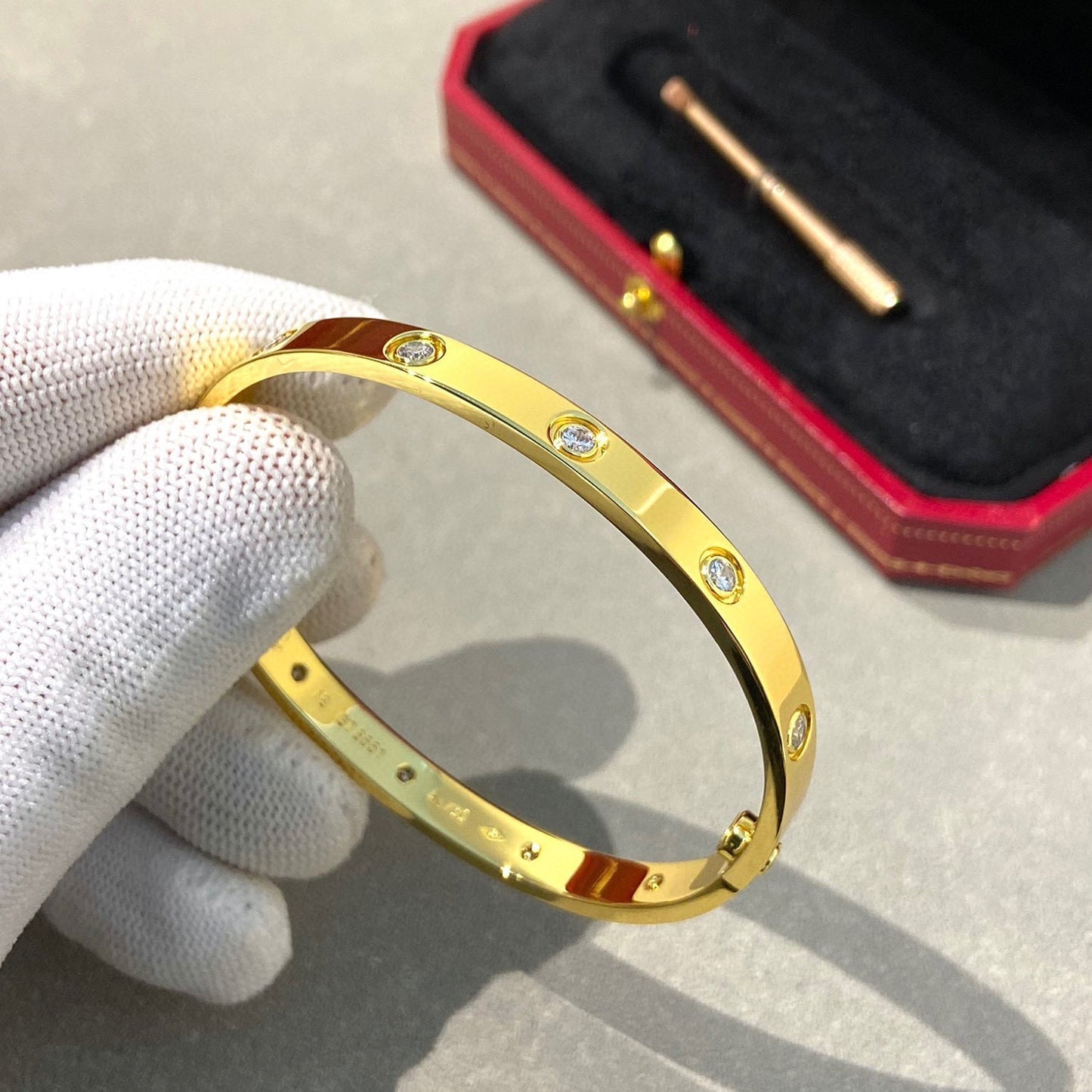 [WZQ]LOVE BRACELET 6.1MM 10 DIAMONDS