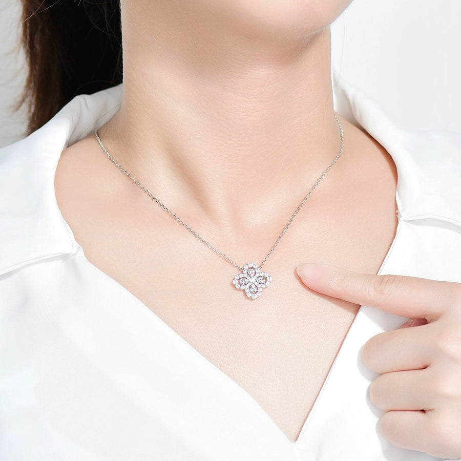 [WZQ]LOOP NECKLACE FULL MOTIF DIAMOND 16MM MULTIPLE COLORS