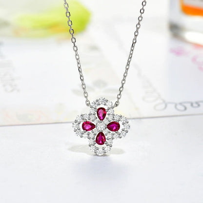 [WZQ]LOOP NECKLACE FULL MOTIF DIAMOND 16MM MULTIPLE COLORS