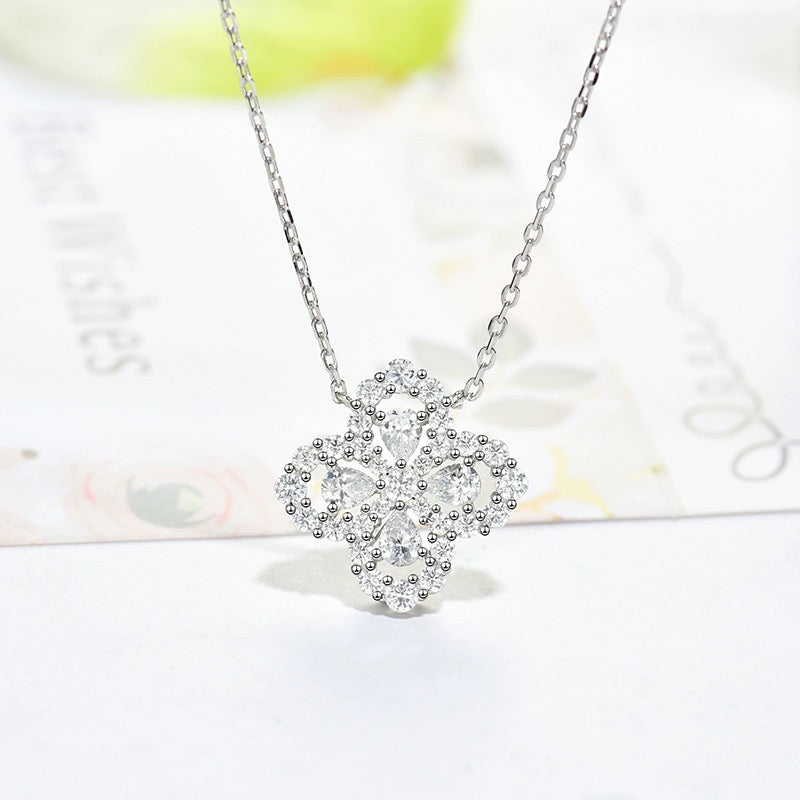 [WZQ]LOOP NECKLACE FULL MOTIF DIAMOND 16MM MULTIPLE COLORS