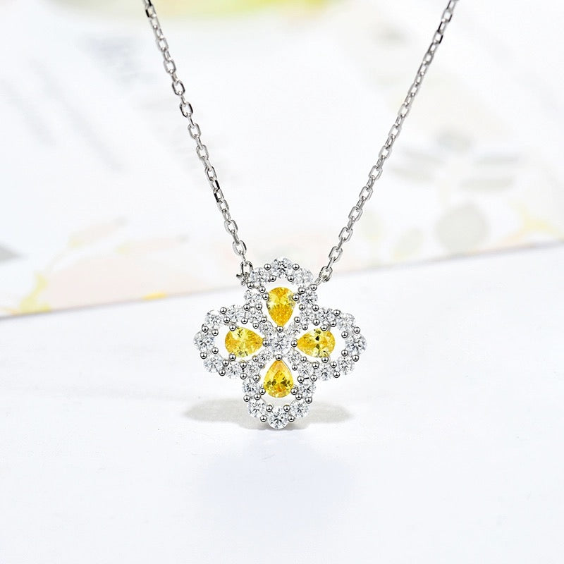 [WZQ]LOOP NECKLACE FULL MOTIF DIAMOND 16MM MULTIPLE COLORS