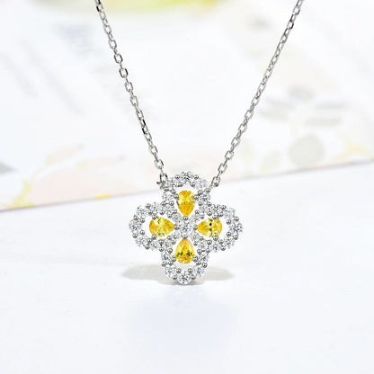 [WZQ]LOOP NECKLACE FULL MOTIF DIAMOND 16MM MULTIPLE COLORS