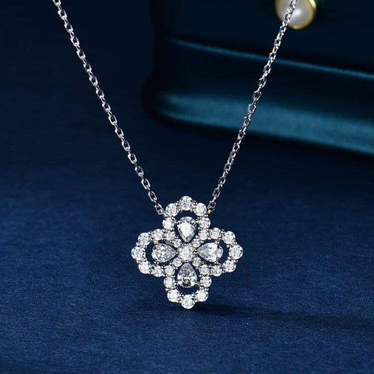 [WZQ]LOOP NECKLACE FULL MOTIF DIAMOND 16MM MULTIPLE COLORS