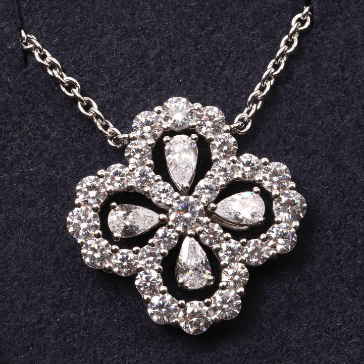 [WZQ]LOOP NECKLACE FULL MOTIF DIAMOND 16MM MULTIPLE COLORS