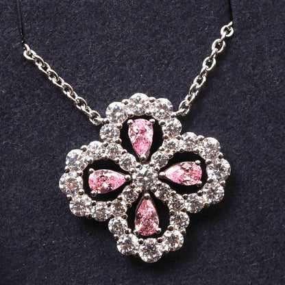 [WZQ]LOOP NECKLACE FULL MOTIF DIAMOND 16MM MULTIPLE COLORS