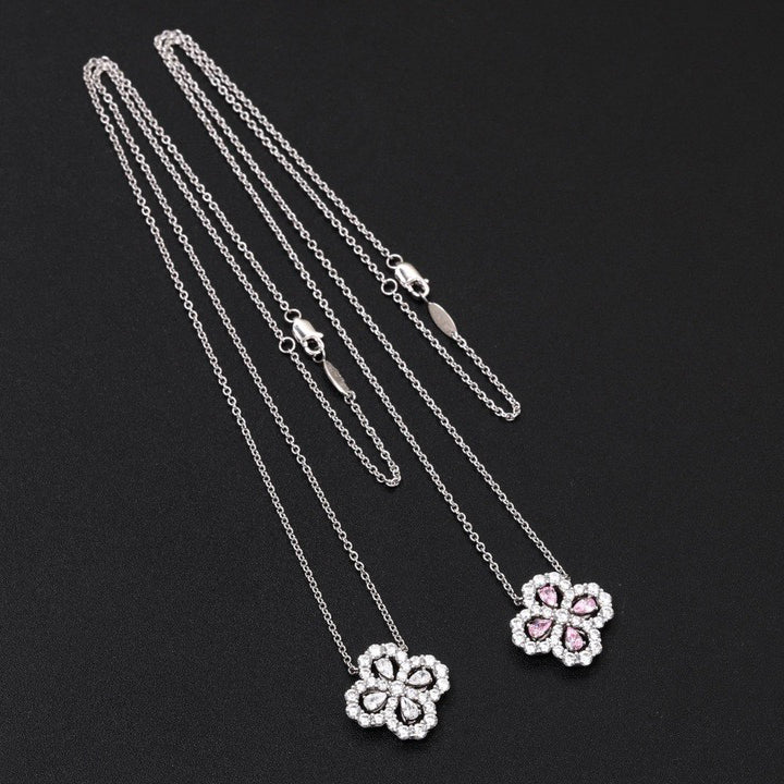 [WZQ]LOOP NECKLACE FULL MOTIF DIAMOND 16MM MULTIPLE COLORS